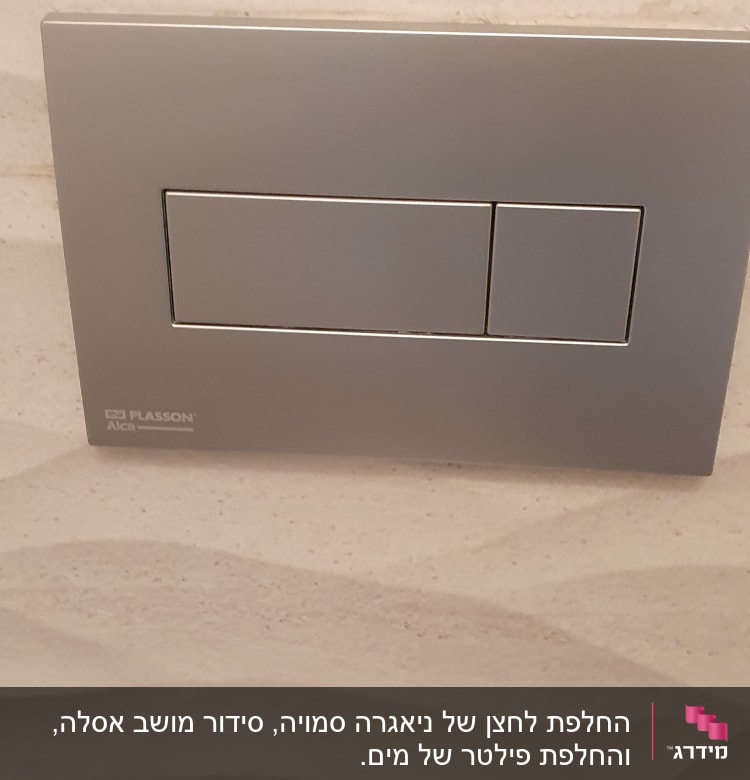 לחצן הדחה כפול על קיר